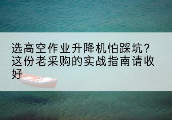 栾城高空作业升降机厂家推荐-选高空作业升降机怕踩坑？这份老采购的实战指南请收好